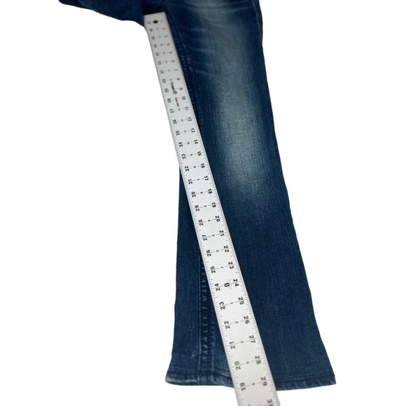 Rock Revival Bootcut Jeans Womens 29 Blue Gwen Boot Embroidered Cowgirl Western - Picture 13 of 16